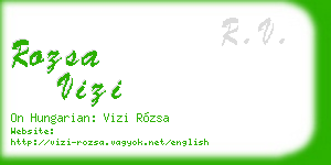 rozsa vizi business card